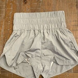 Free People movement silver shorts with built in underwear